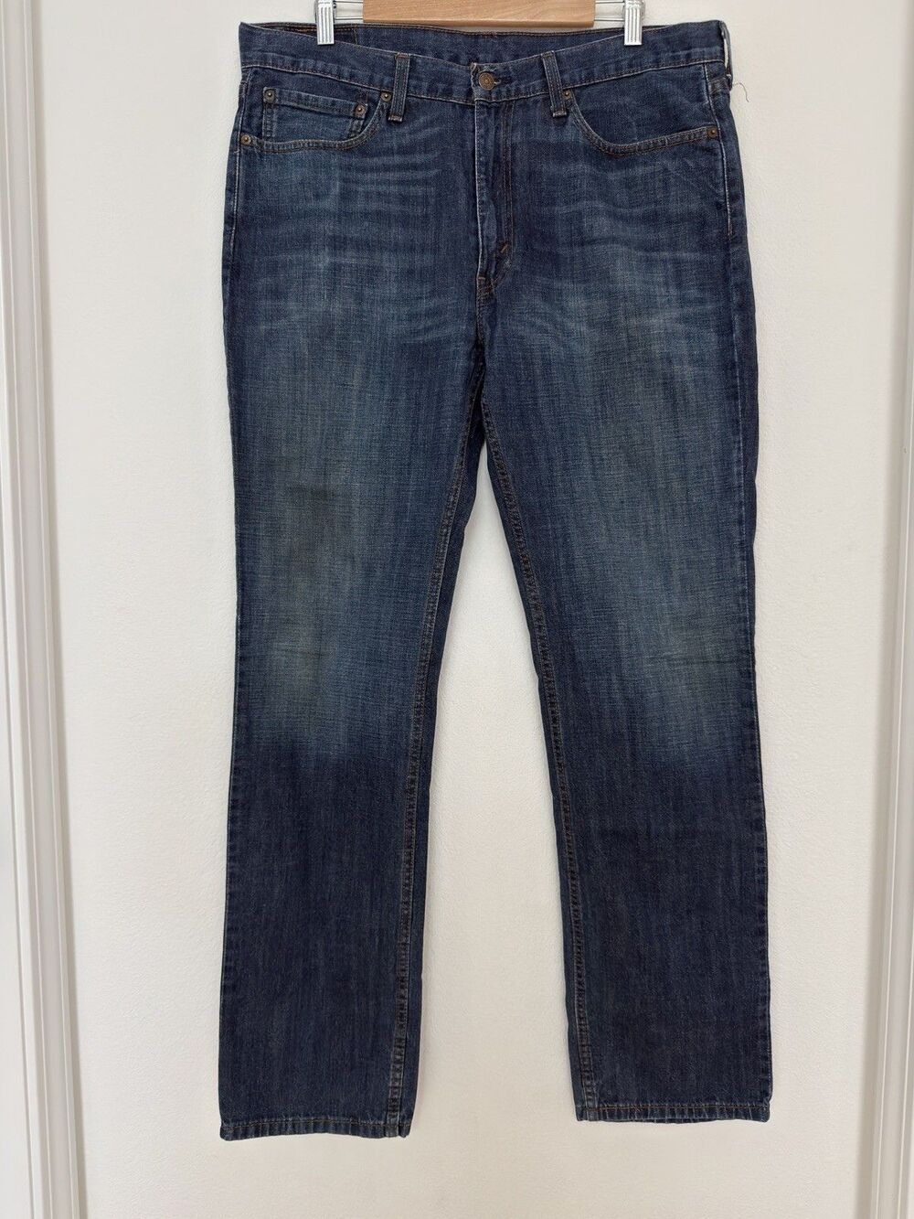 Levis 514 Straight Fit Jeans W36 L34 Mens Blue Kale Wash Denim Classic Casual
